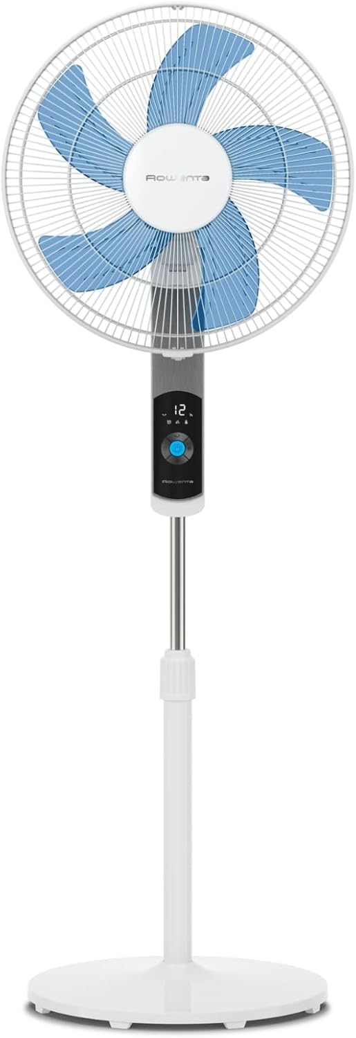 Rowenta Turbo Silence Standventilator, 35 dB(A), Leistungsstarke Erfrischung bis zu 7,2 m, 12 Geschwindigkeiten, 120° Oszillation, Fernbedienung, LED-Display, 12-Stunden-Timer, VU5650F0