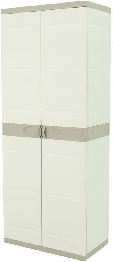 Plastiken Titanium Cabinets, Plastic, Beige, 70x44x176 cm
