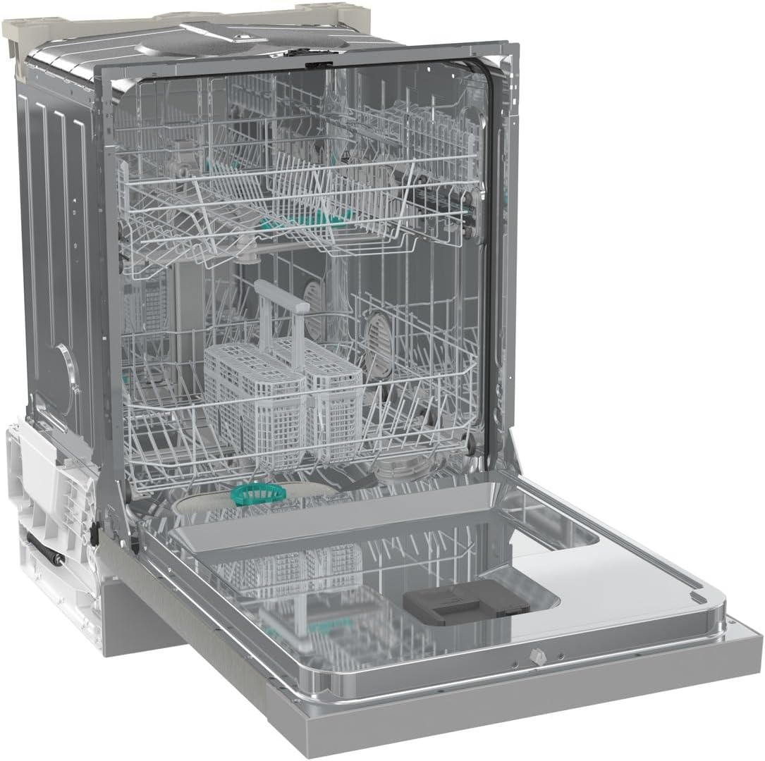 Gorenje GU642E90X Geschirrspüler/Unterbaugerät/59,9 breite/13 Maßgedecke/6 Programme/Total AquaStop/Ecoprogramm/Höhenverstellbar/Memory Funktion/Eco-Programm/Intensivprogramm/EEK: E/Grau-Metallic