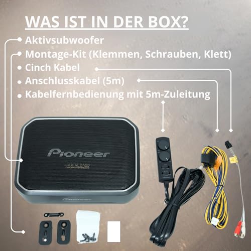 Pioneer Subwoofer attivo TS WX140DA, subwoofer con alloggiamento con potenza massima di 170W, subwoofer 20x13 cm in alloggiamento MDF, nero, potenza di ingresso nominale 50 W, telecomando via cavo : Amazon.it: Elettronica
