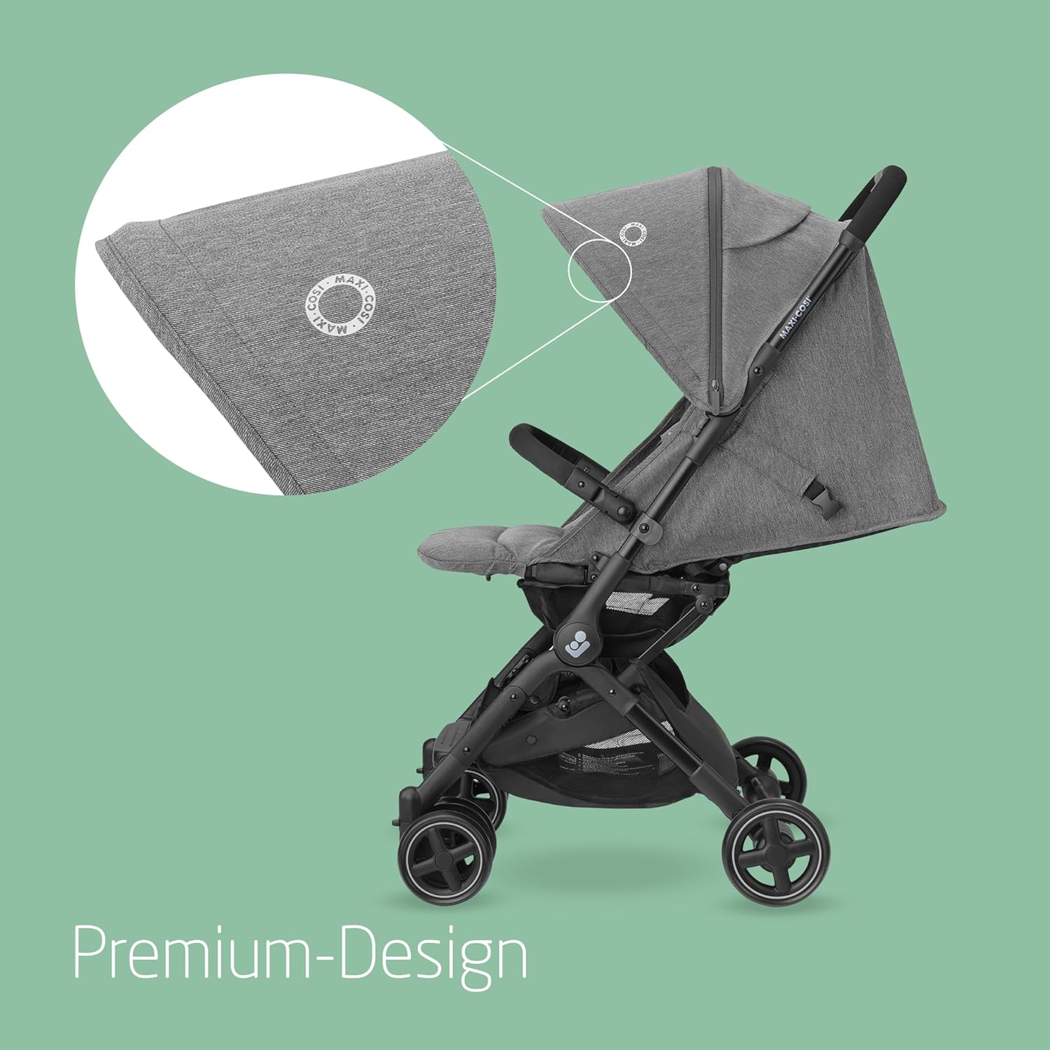 Maxi-Cosi Lara2 Baby Kinderwagen, 0–4 Jahre, 0–22 kg, federleichter, kompakter Buggy, 3 Liegepositionen, flache Liegeposition, klein zusammenklappbar, Schultergurt, Essential Graphite