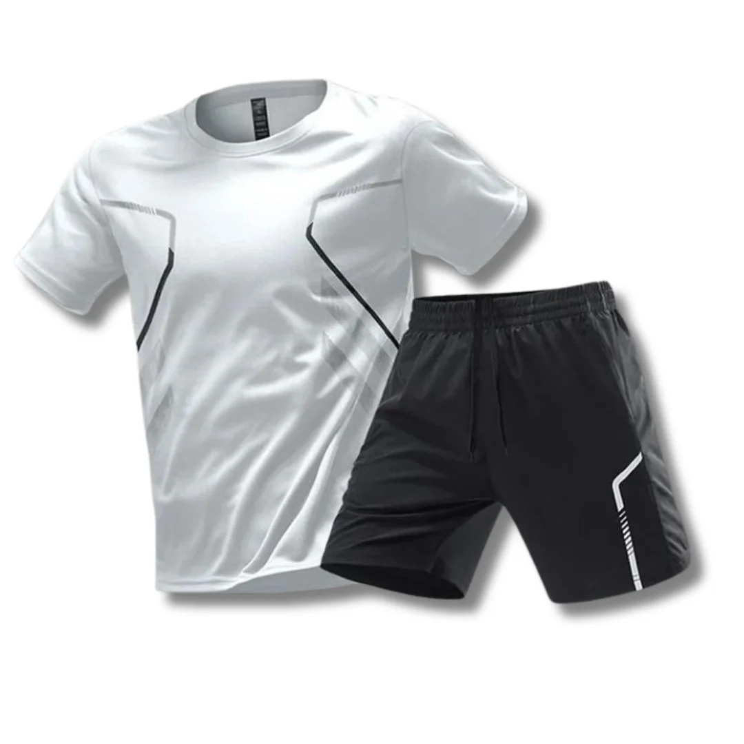 Herren Tennis & Padel Set | Atmungsaktives Sport-Outfit mit Polo-Shirt und Shorts | Leichtes Trainingsset f��r den Sommer
