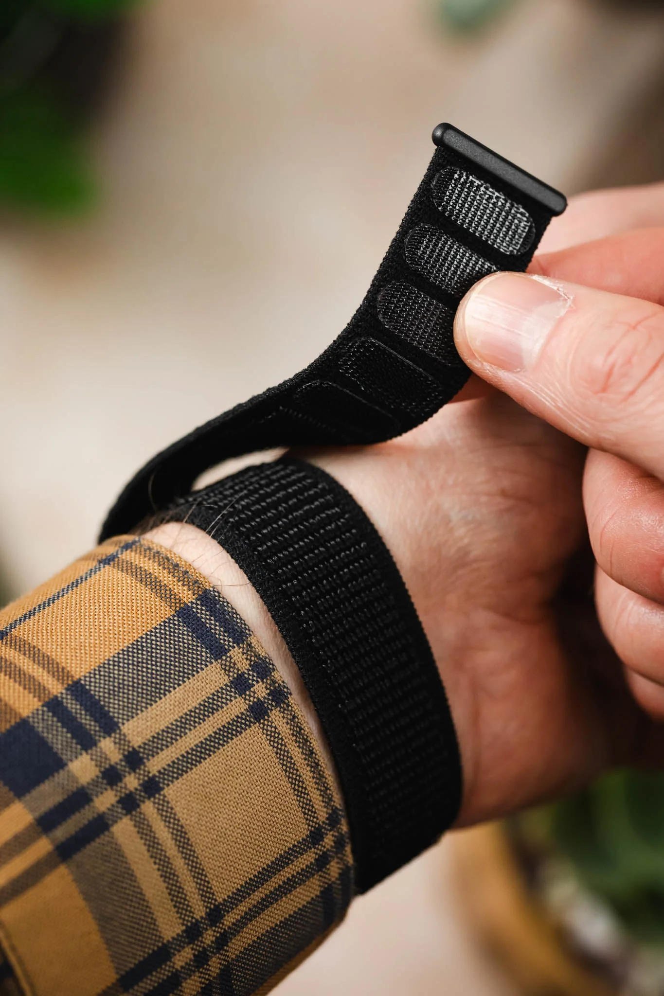 Hirsch VOCEM Fabric Watch Strap in BLACK