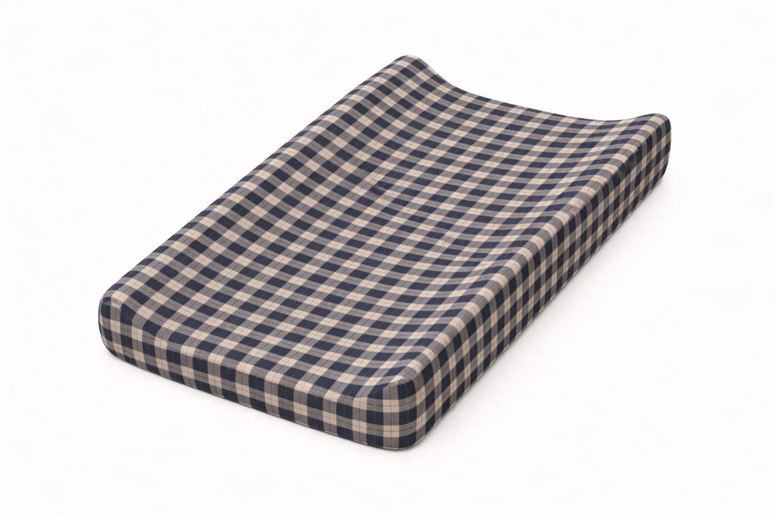 Blue Plaid Changing Pad Cover