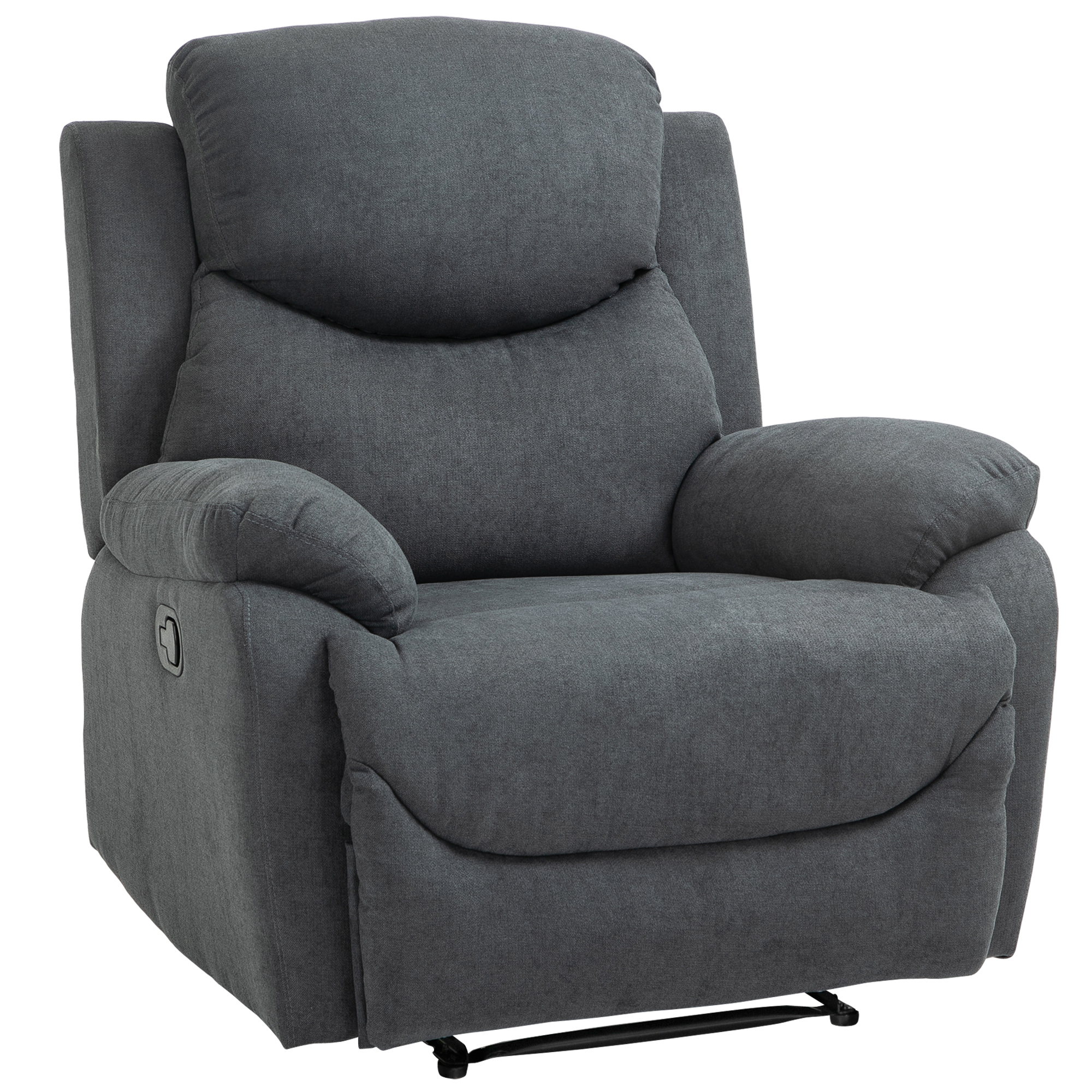 Relaxstoel, ligstoel, 150�� kantelbaar, Donkergrijs
