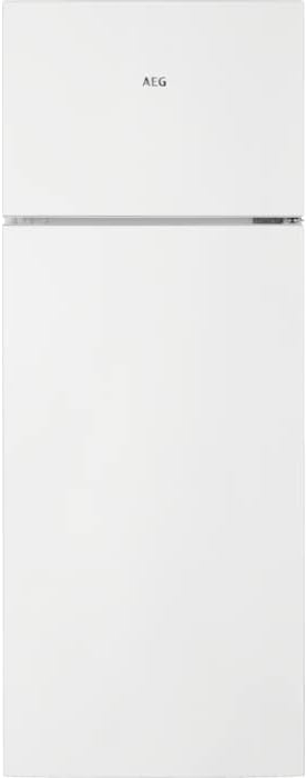AEG RDB424E1AW Freistehender Doppeltür - Kühlautomat/Serie 5000 mit ColdSense / 1434 mm/Gefrierteil oben / 206 L/LowFrost – weniger Eisbildung/Farbe: Weiß/E