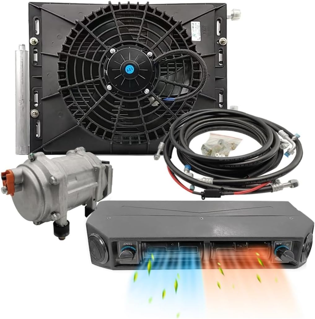 12V 10000BTU Unter der Armaturenbrett-Klimaanlage mit Kühl- und Heizfunktionen,12v air conditioner，under dash ac kit， leiser Betrieb，einfache Installation，Schnelle Abkühlung für Classic Car RV Van