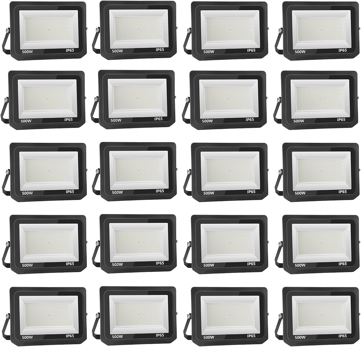 loyal LED Strahler Außen Fluter Aussen: 500W Superhell Scheinwerfer 3000K Warmweiß 50000LM - IP65 Wasserdicht Verstellbar mit Bügel für Garten, Garage, Sportplatz