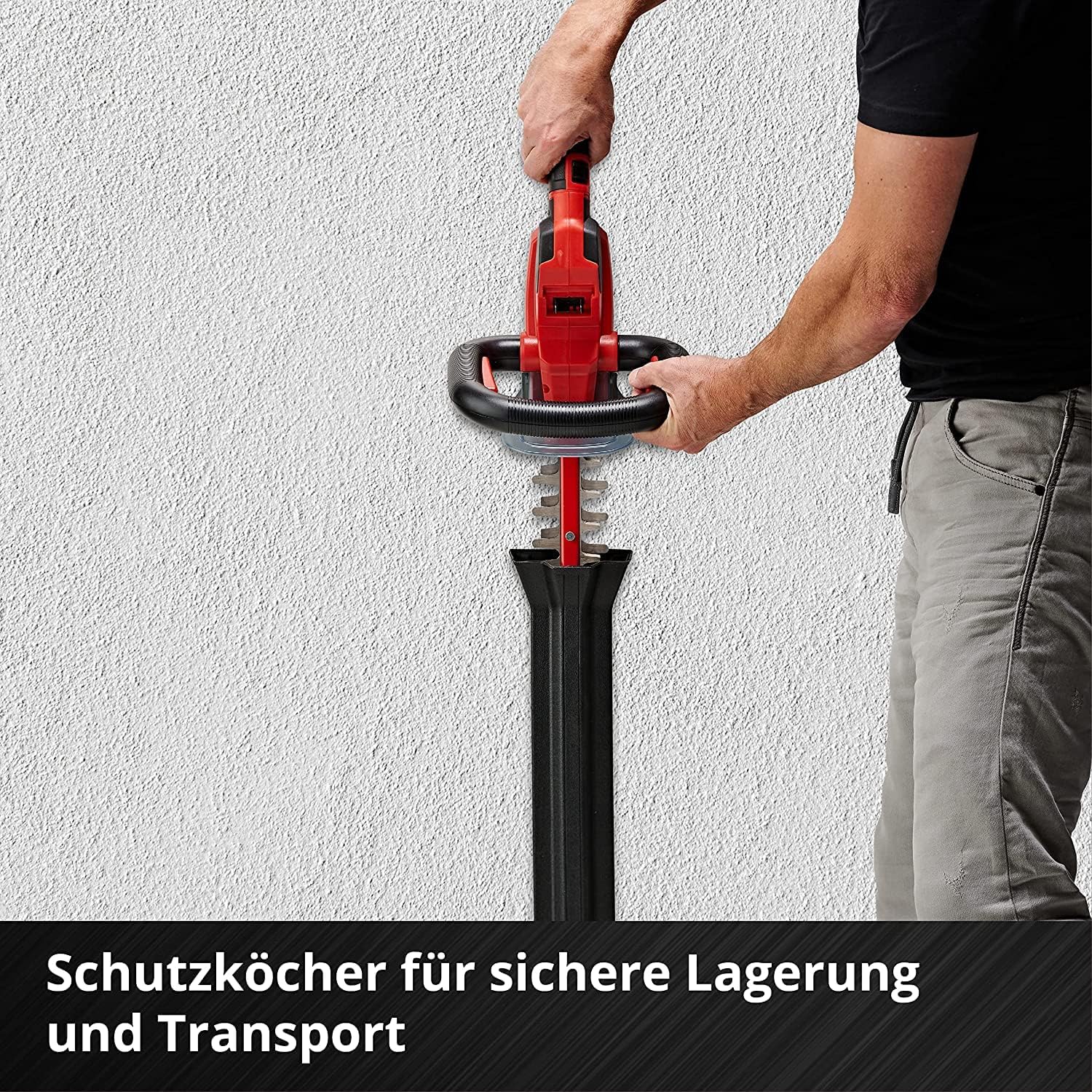 Einhell Accu heggenschaar GE-CH 18/60 Li-Solo Power X-Change (18 V, 60 cm zwaardlengte, 22 mm tandafstand, draaibare handgreep, incl. snoeiafvalvanger, zonder accu)