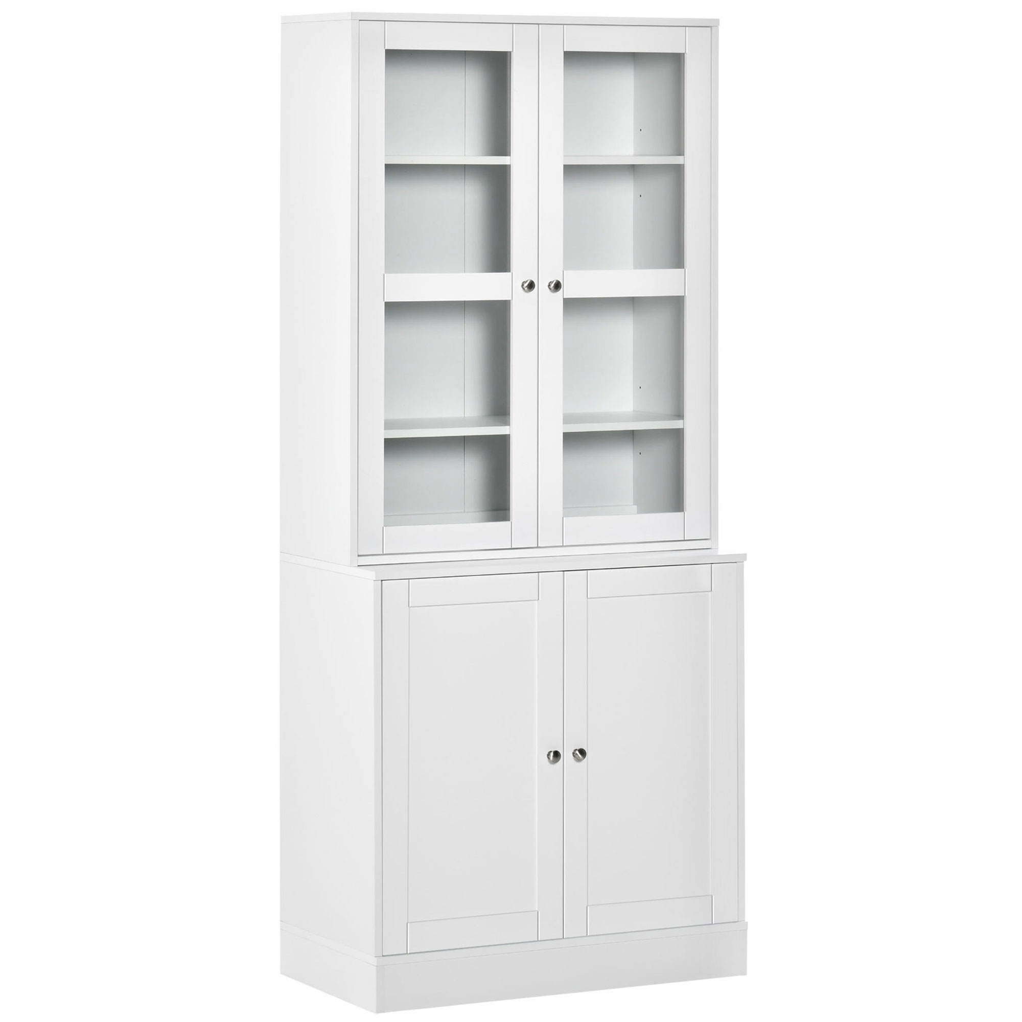 Boekenplank Wandplank Plank, 2 planken, 76 cm x 40 cm x 178,5 cm, Wit