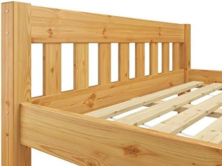 Erst-Holz®Massivholzbett Kiefer Natur 100x200 Einzelbett Futonbett Bettrahmen Rollrost 60.38-10