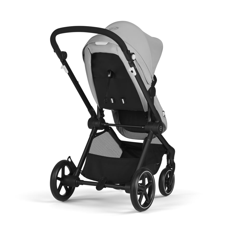 CYBEX Gold Kinderwagen EOS Lux 2-in-1, Reisesystem, Ab Geburt bis 22 kg (ca. 4 Jahre), Moon Black