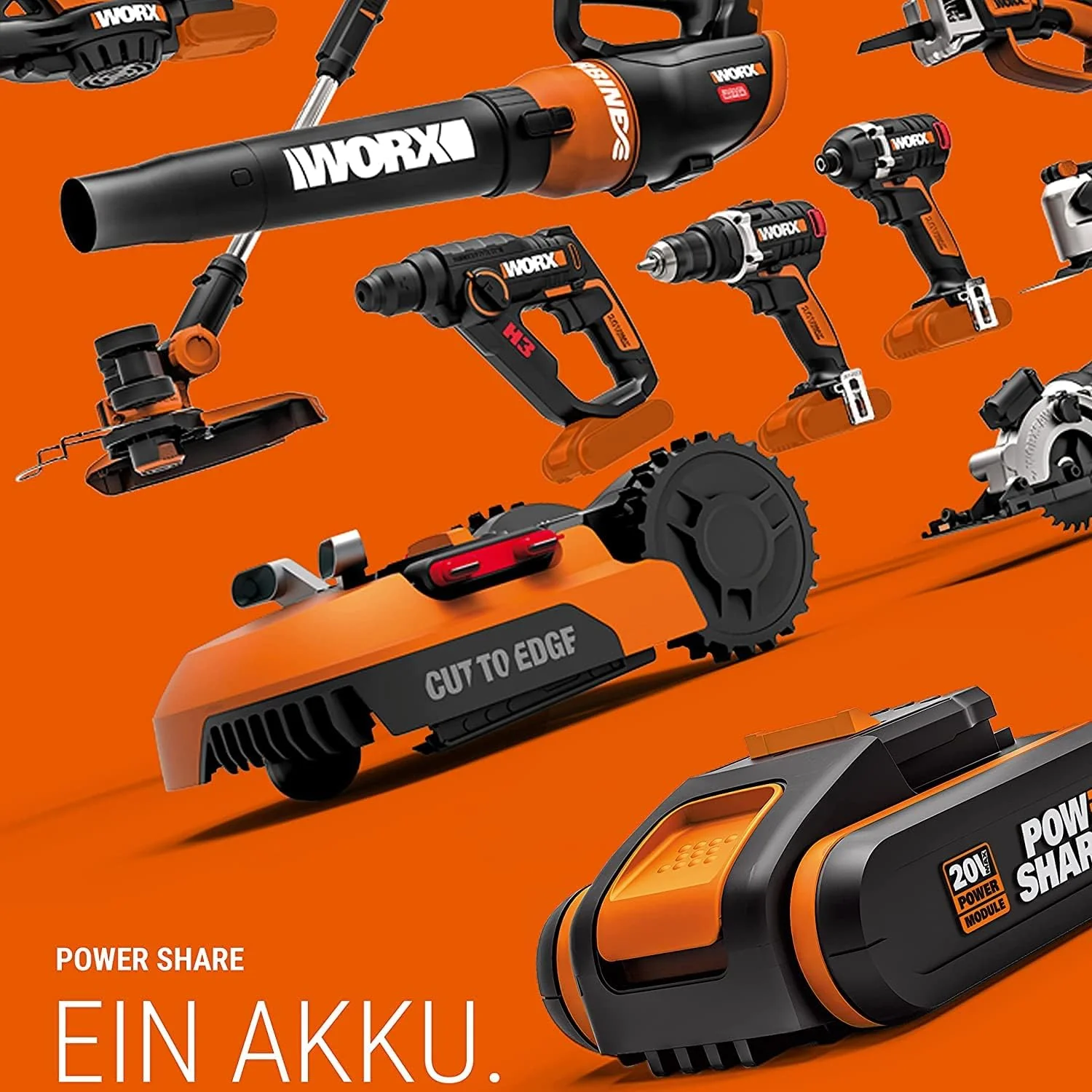 WORX Landroid M WR141E robotmaaier/accugrasmaaier voor kleine tuinen tot 500 m2/zelfrijdende grasmaaier voor een nette gazonsnit, veelkleurig