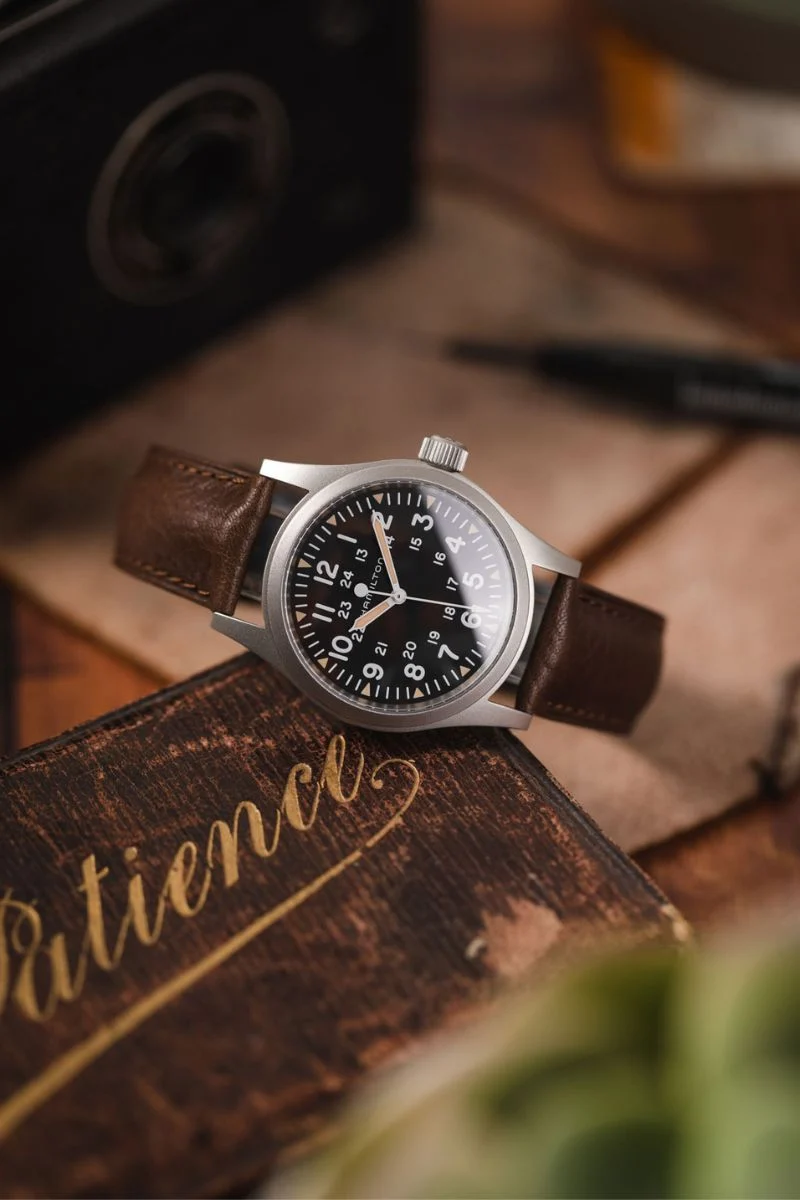 Hirsch CAMELGRAIN No Allergy Leather Watch Strap in BROWN