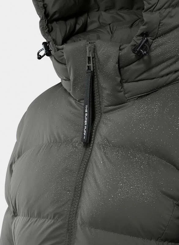 The Super Puff Women’s The Supersnug Puff Long Jacket in Coal Grey | 2XS