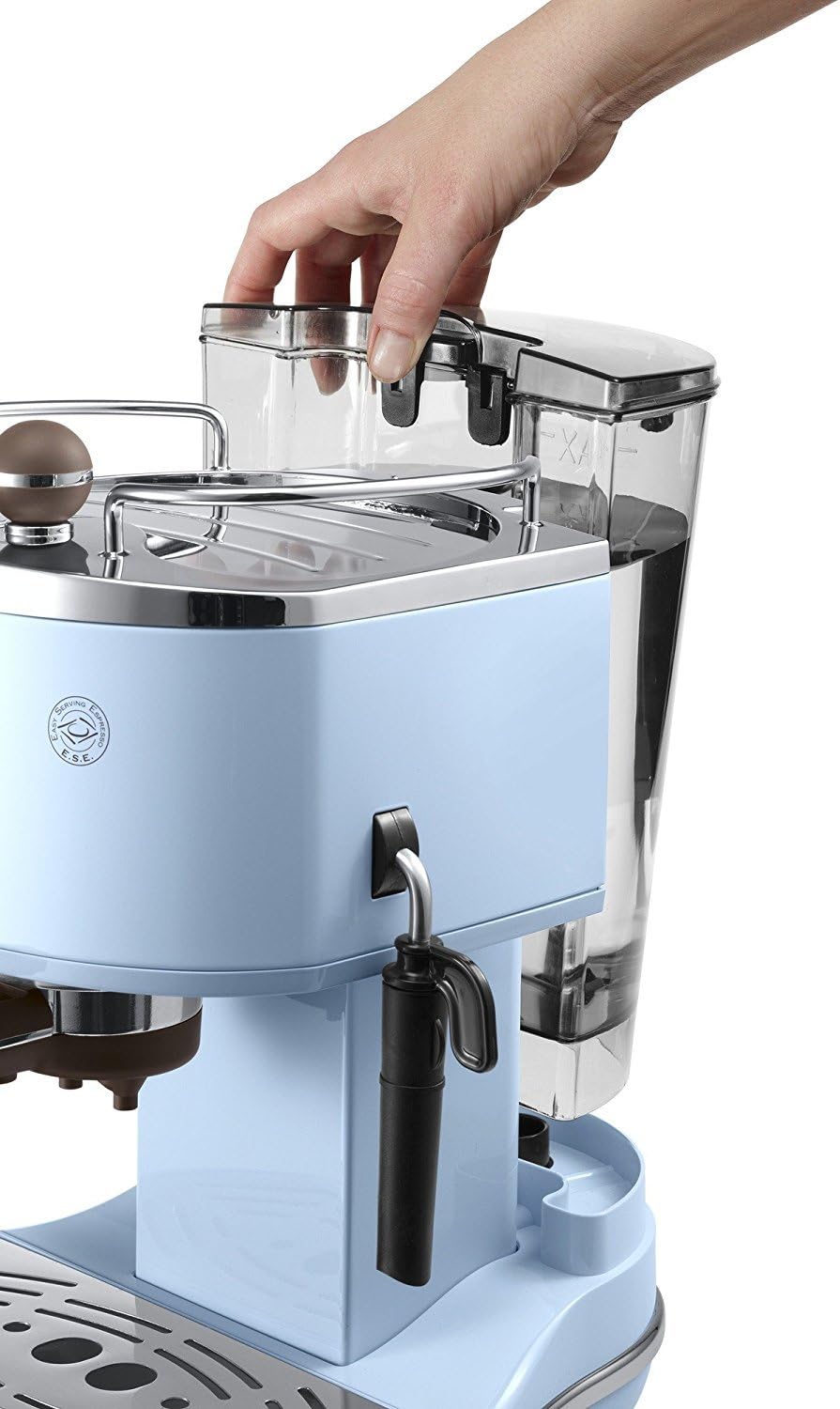 De'Longhi Icona Vintage ECOV 311.GR – Espresso Siebträgermaschine im RetroLook, Espressomaschine mit manuellem Milchaufschäumer, für Kaffeepulver oder ESE Pads, 1,4 l Wassertank, grün