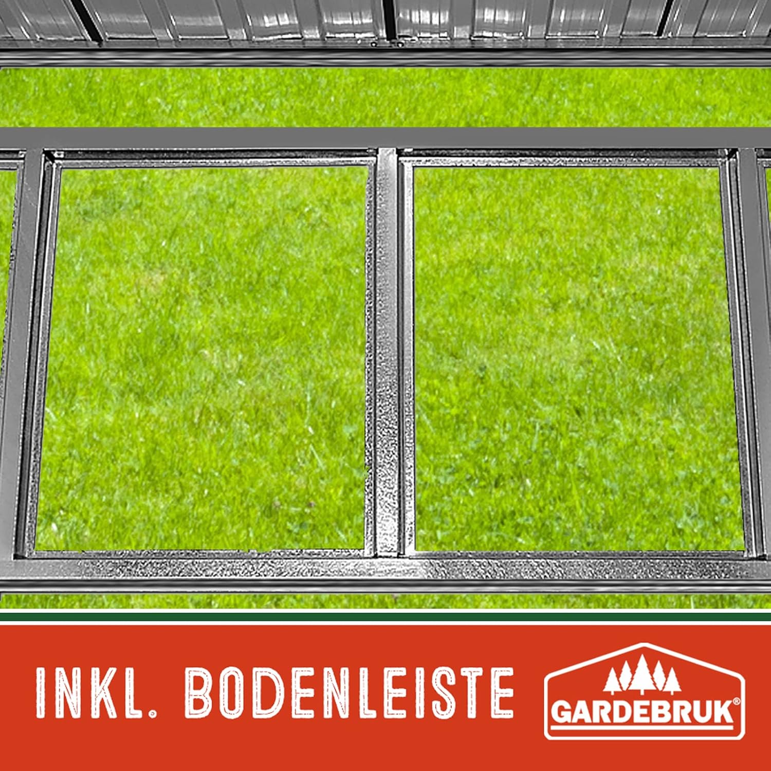 GARDEBRUK® L Metall Gerätehaus 2m² mit Fundament 200x125x185cm Schiebetür Anthrazit Geräteschuppen Gartenhaus 4m³