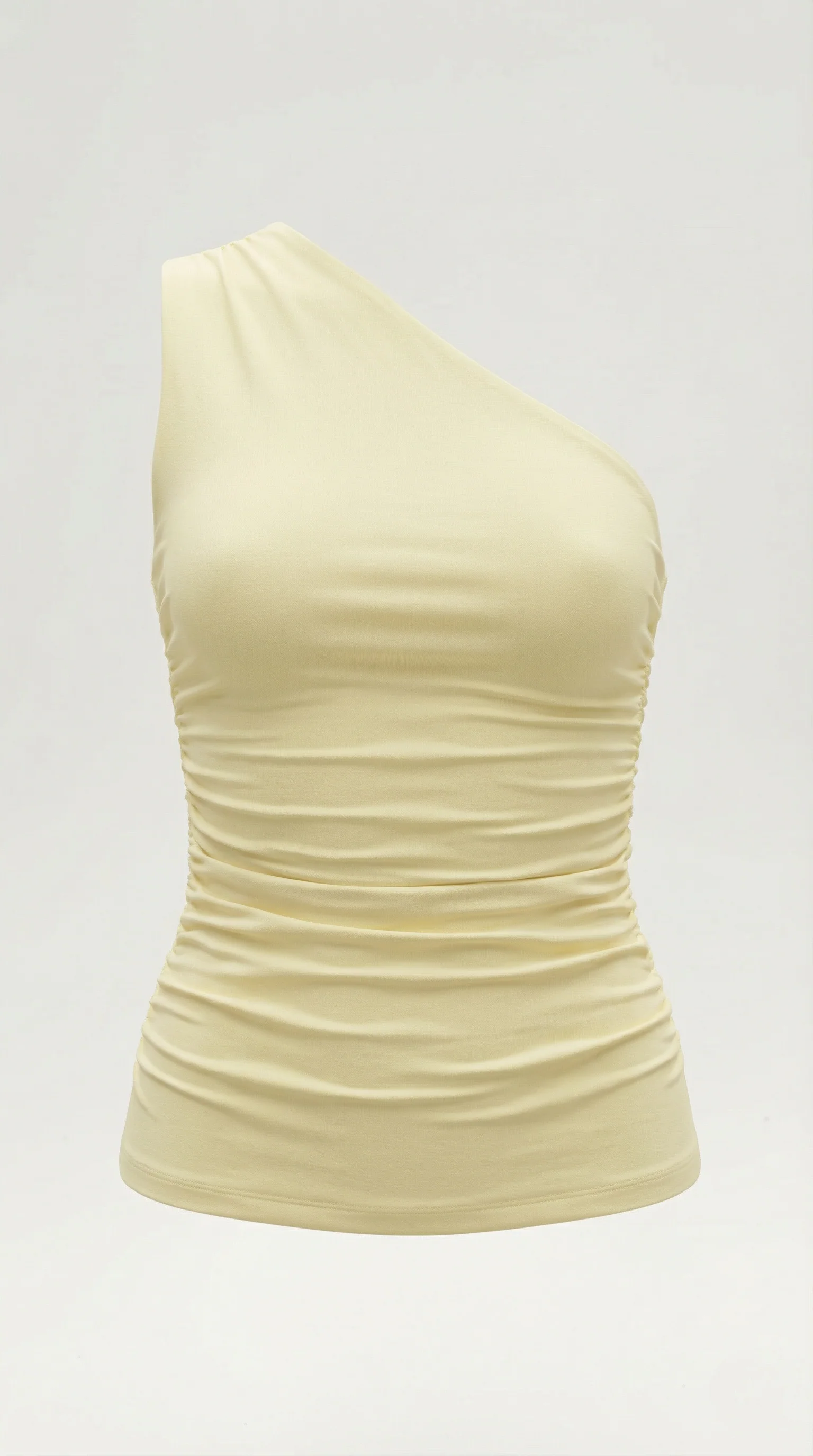 ?rmelloses One-Shoulder-Top mit seitlicher Raffung