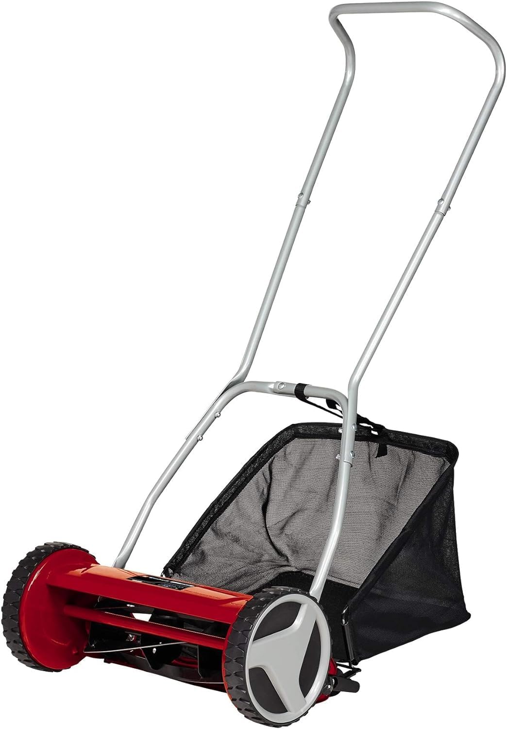 Einhell Hand-Rasenmher GC-HM 400 (bis zu 250 m, 40 cm Schnittbreite, kugelgelagerte Mhspindel mit 5 Stahlmessern, 4-stufige Schnitthheneinstellung 13-37 mm, 27 l-Fangkorb)