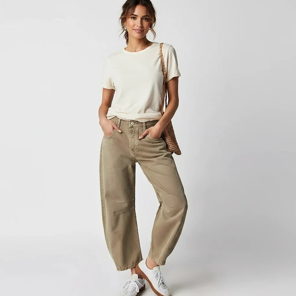 Damen Baggy Jeans mit hoher Taille | Relaxed Fit Denim Hose | Weite Jeans f��r einen modernen Look und hohen Tragekomfort