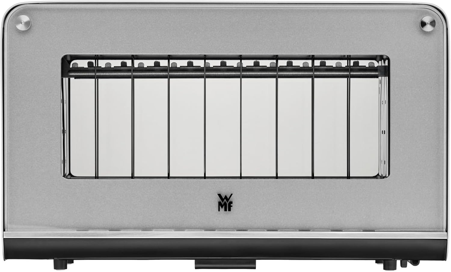 WMF Lono Toaster Glas mit Brtchenaufsatz, 2 Scheiben, XXL, motorisierte Toastaufnahme, Aufwrm-Funktion, 7 Brunungsstufen, Toaster edelstahl matt