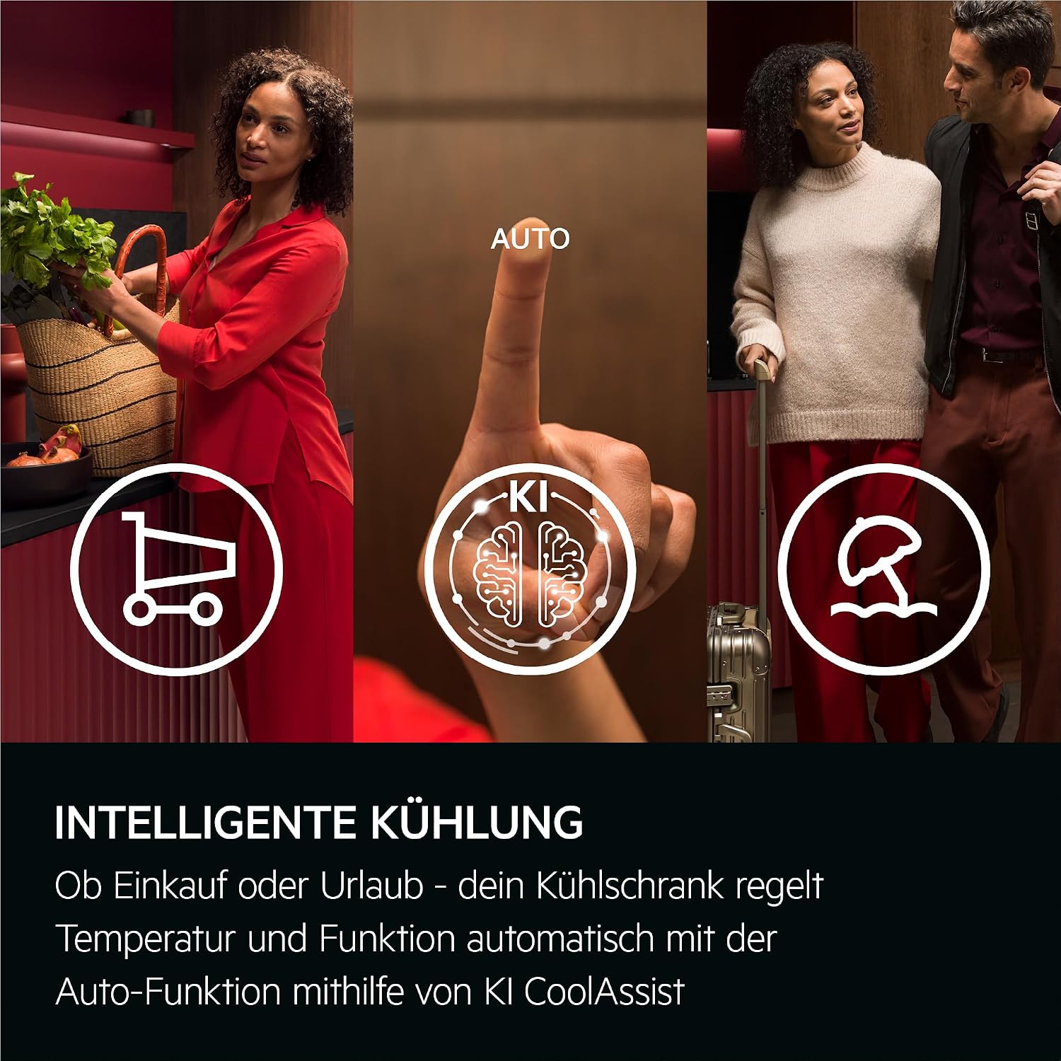 AEG Einbau‑Kühl‑Gefrierkombination 178cm, flüsterleise 27 dB, Serie 7000 NoFrost KI CoolAssist- automatische Frische ohne Abtauen, EEK A, Kühlen 182 L, Gefrieren 63 L, Zone 0°, Festtür, TC7CS181AF