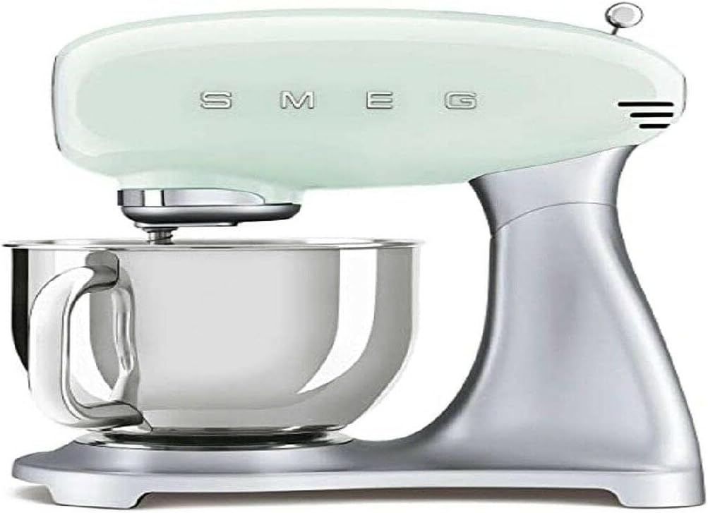 Smeg, SMF02PKEU Küchenmaschine, 10 Geschwindigkeitsstufen, Planetenrührwerk, Sicherheitsabschaltung, 2 Rührbesen, Kugelgriff aus Edelstahl, 800 W, Rose