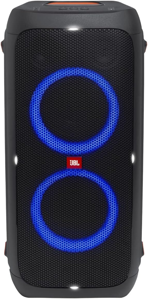 JBL PartyBox 710 - Schwarz – Trag - und rollbarer Bluetooth Party-Lautsprecher mit Lichteffekten – Spritzwassergeschützte, mobile Musikbox