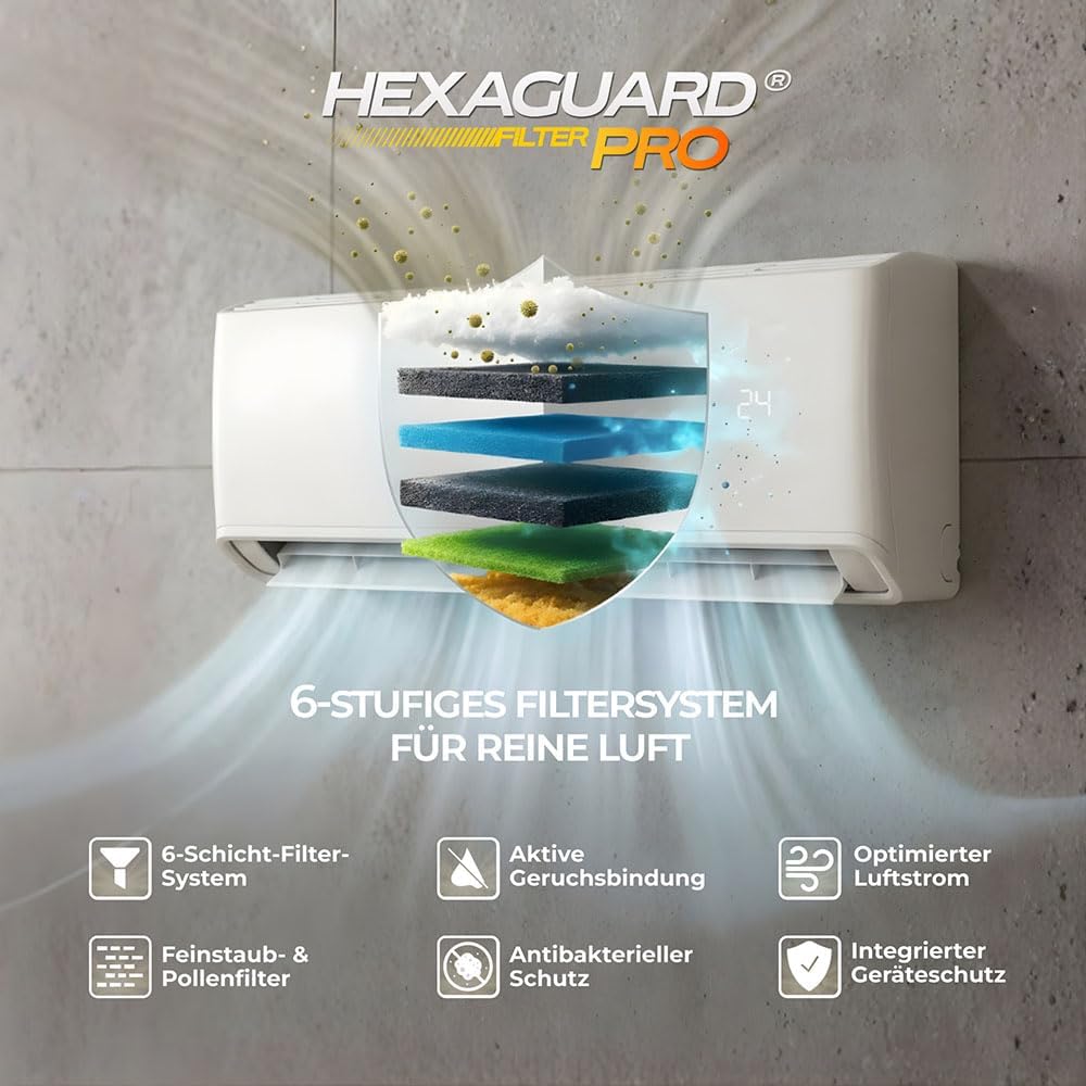 Kältebringer Multisplit Klimaanlage 3 Innengeräte - 27000 BTU - 7,9 kW - Inverter Klimagerät mit Heizfunktion, WiFi und App - sehr leise & energiesparend - Kühlen, Heizen, Lüften, Entfeuchten
