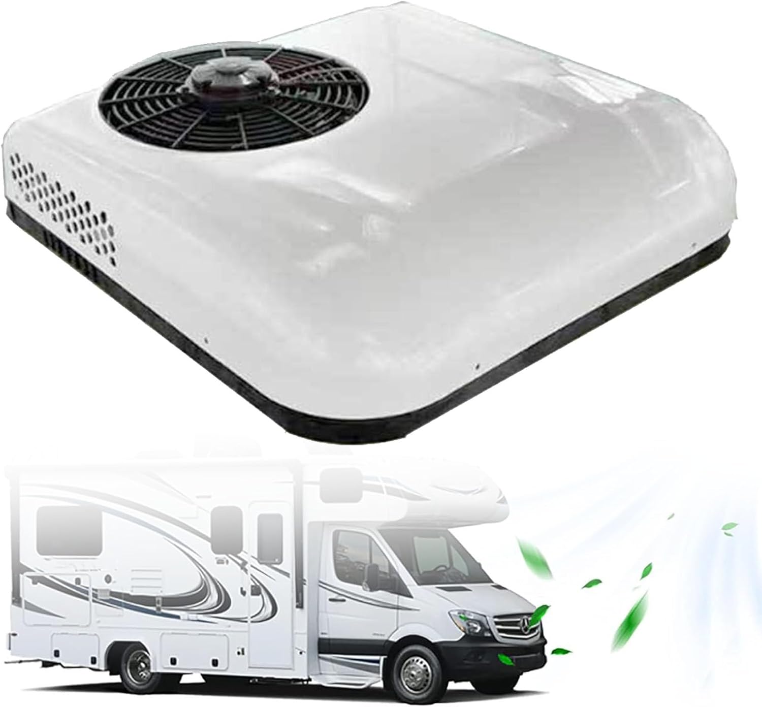 RV Rv Air Conditioner Air Conditioner, 12V/24V Rv Dach Klimaanlage Für LKW, Wohnmobile Und Wohnwagen, Effiziente Kühlung Für Komfortables Reisen In Anhänger Und Camper Vans,Weiß-12V
