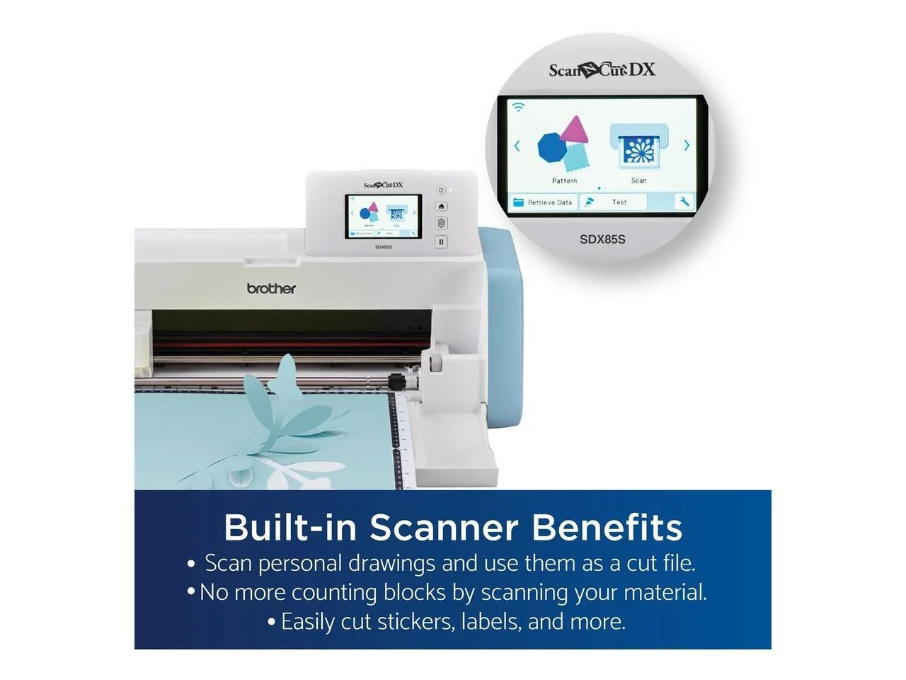 Brother SDX85S ScanNCut DX Electronic Cutting Machine - Sky Blue