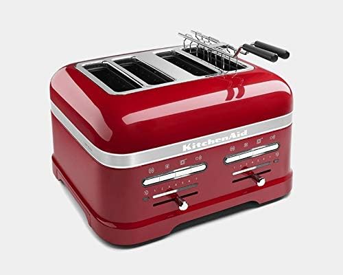 KitchenAid Toaster für 4 Scheiben mit Sandwich-Zange | Artisan | Retro Toast Machine | Verschiedene Funktionen und Bräunungsstufen | Rot