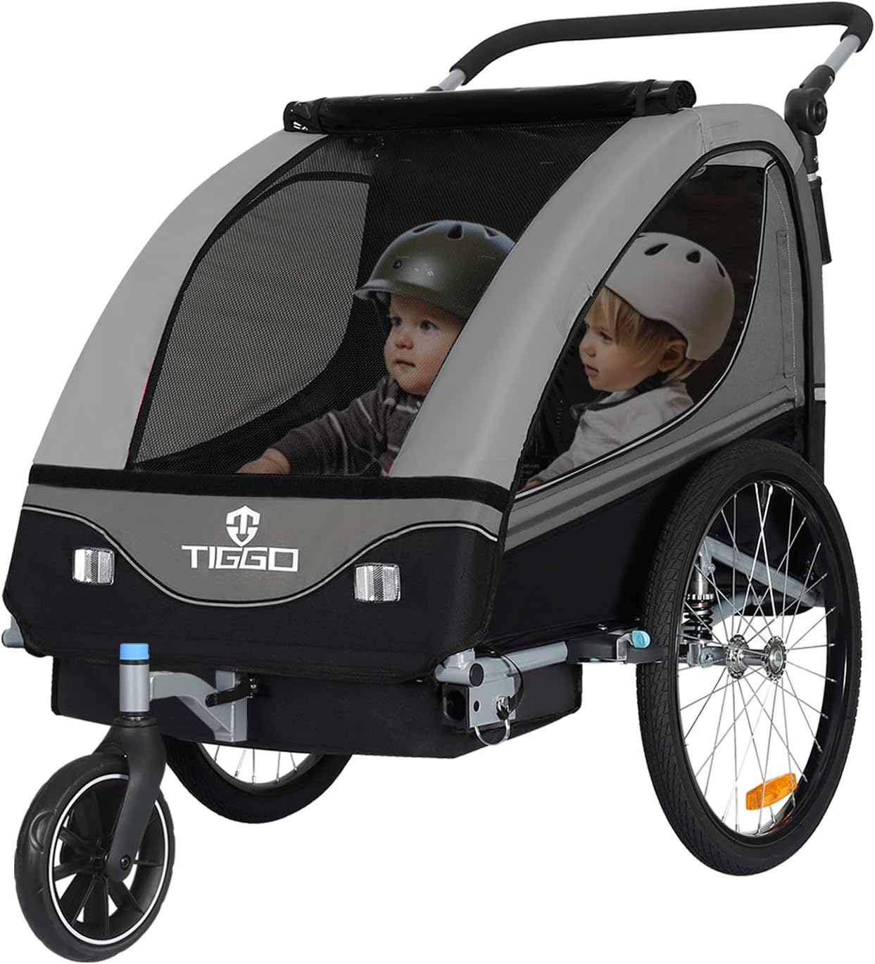 Tiggo S2 Kinderanhänger mit Federung Jogger 2 in 1 Kinder Buggy fahrradanhänger Anhänger 360° Drehbar