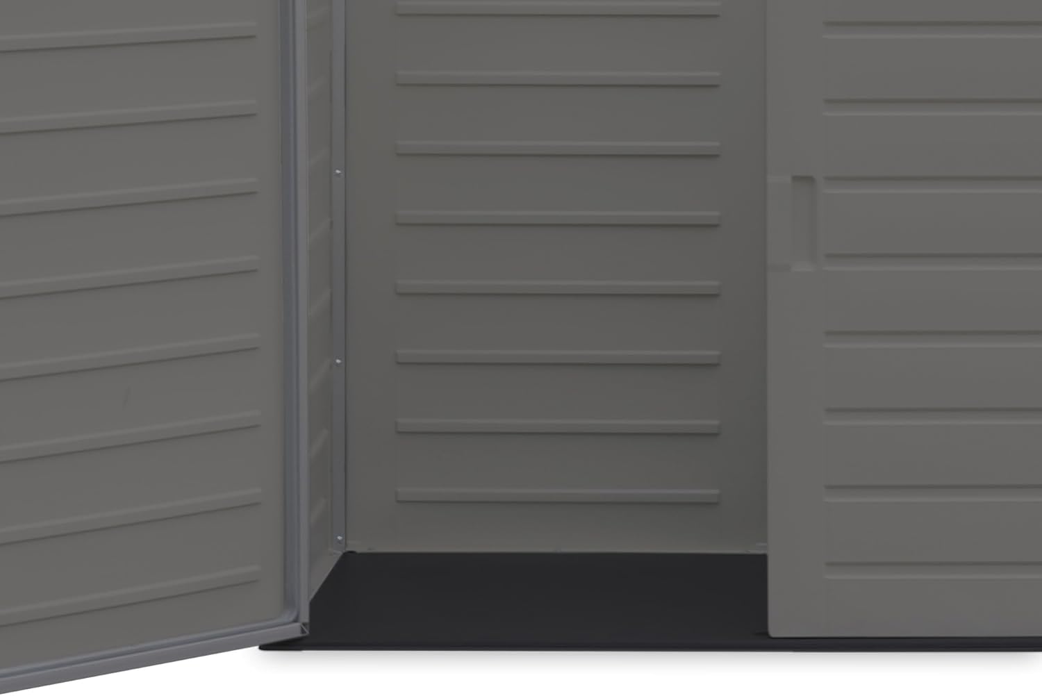 Wasabi - Mülltonnenbox aus Harz 1170L – 140x82x124cm – Inklusive Boden – Doppeltür und klappbarer Deckel – Metallrahmen – Polypropylen-Paneele – Riegelschloss – Gartenschuppen