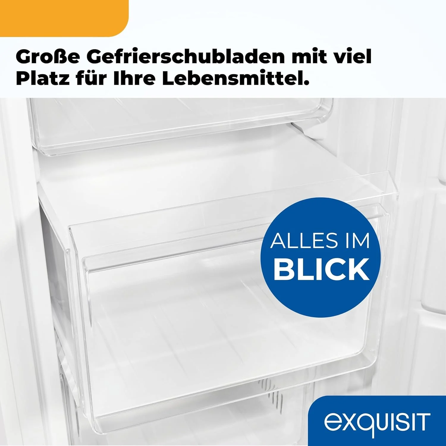 Exquisit Gefrierschrank NoFrost, Tiefk��hlschrank gro?, 161 Liter, Schnellgefrieren, Alarm-Funktion, GS5231-NF-H-040C weiss
