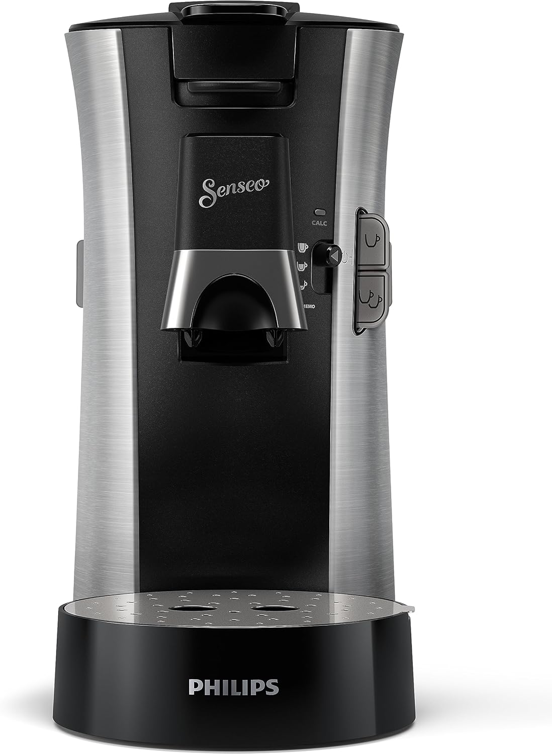 Philips Senseo Select CSA240/20 Kaffeepadmaschine (Kaffeestrkewahl Plus, Memo-Funktion, aus recyceltem Plastik), Schwarz Eco