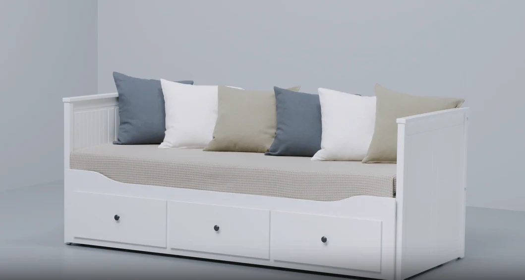 2025 IKEA HEMNES dagbed met 3 opberglades ?C Wit, 80 x 200 cm, ruimtebesparend en veelzijdig
