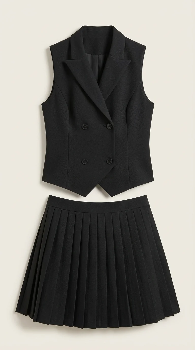 Blazer-Weste-Rock-Set
