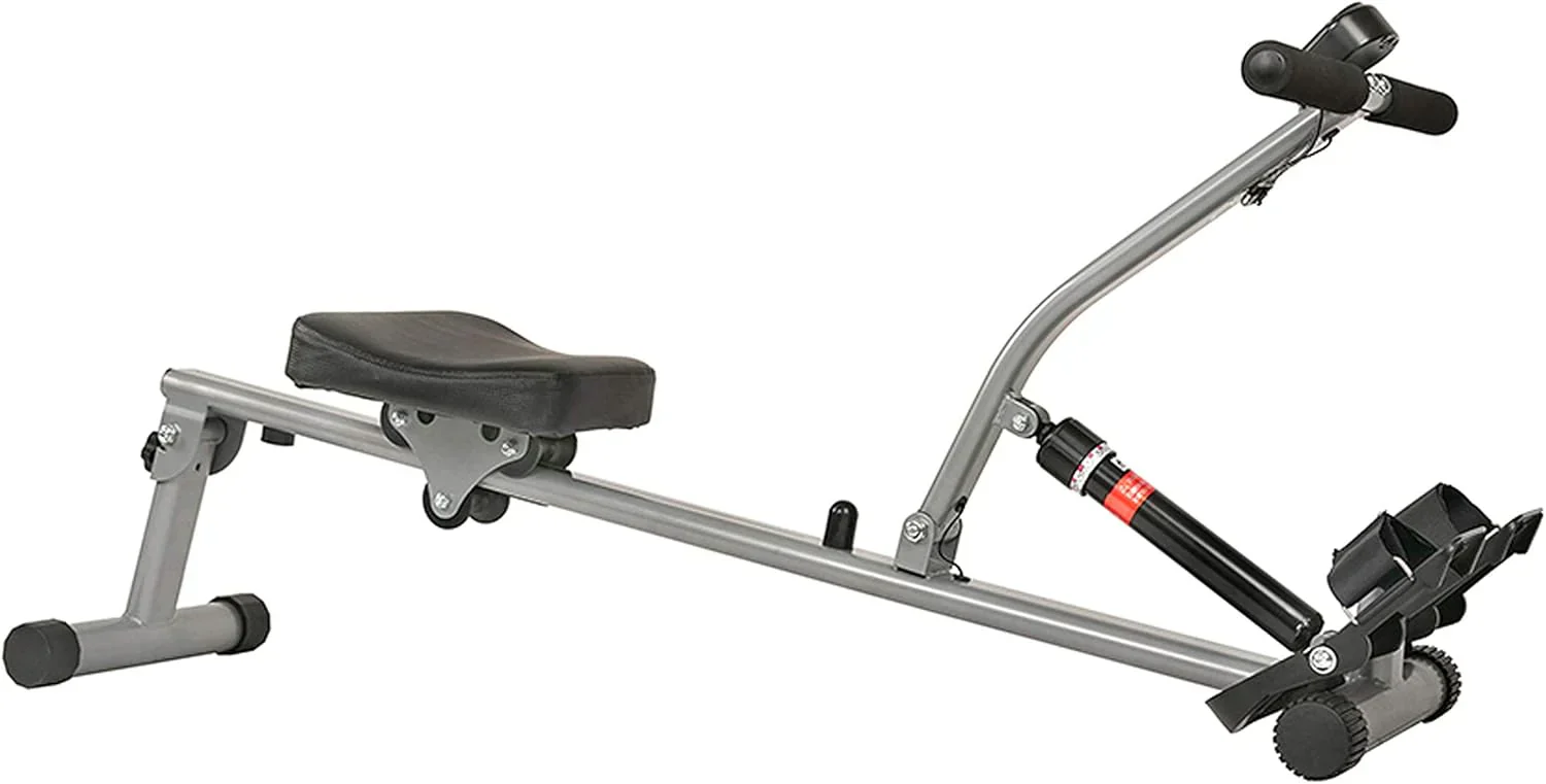 Sunny Health & Fitness Compact Adjustable Rowing Machine with 12 Levels of Resistance