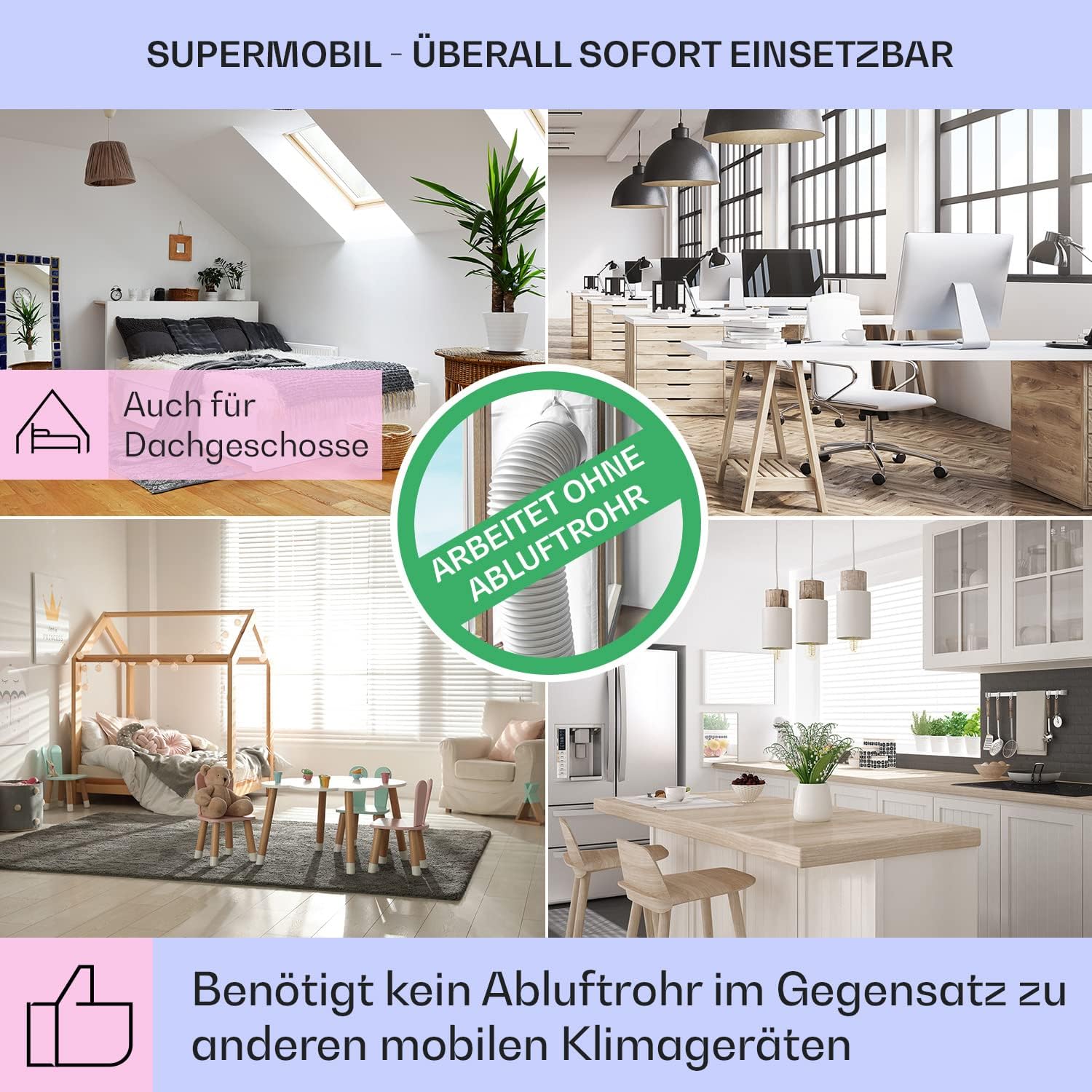 Klarstein Luftkühler mit Wasserkühlung, 5-in-1 Verdunstungskühler, Luftbefeuchter, Ventilator & Luftreiniger, Mobile Klimageräte Luftkühler mit App-Steuerung, 80W Air Cooler, 462m³/h Luftstrom, Weiß