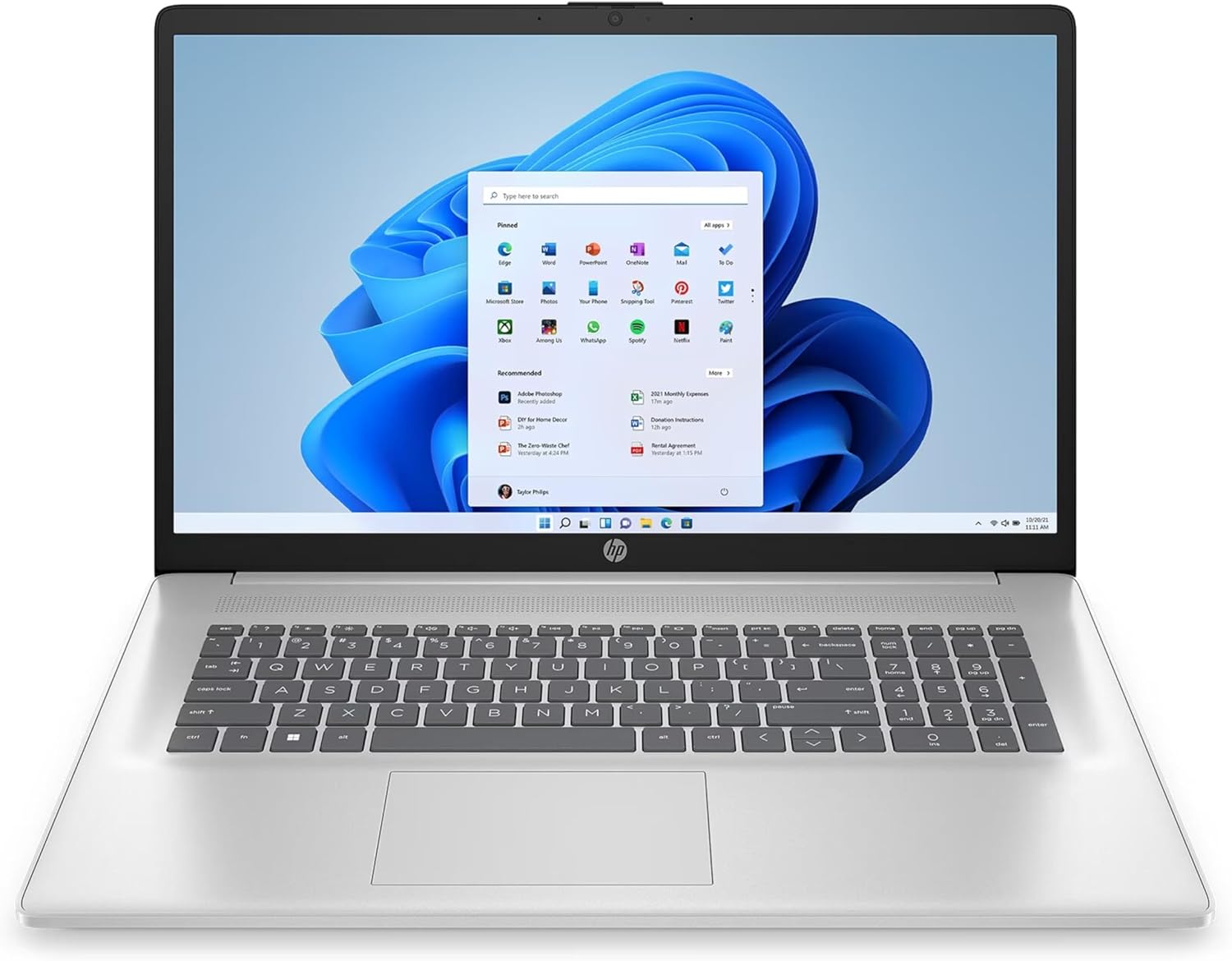 Laptop 17,3 Zoll IPS Full-HD, Core i5 1334U, 10 x 4.60 GHz, 24 GB RAM, 1000 GB SSD, Norton 360, Silber, Windows 11