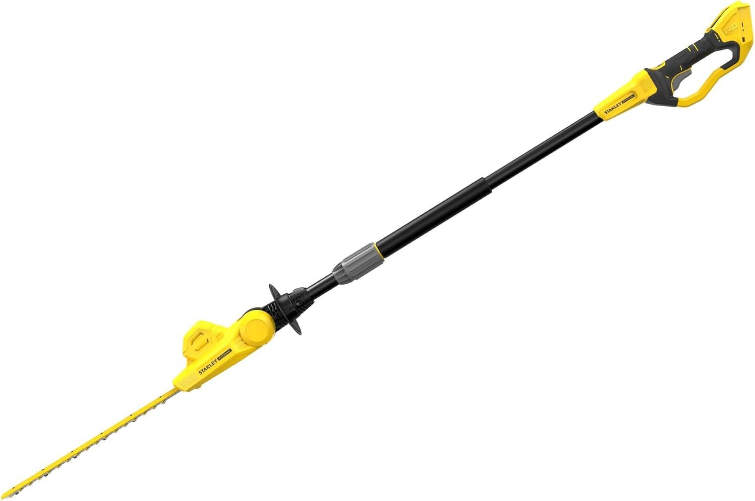STANLEY FATMAX V20 18V Cordless Pole Hedge Trimmer - 45cm Blade, 18mm Gap, 3.4m Reach, Pivoting Head, Lightweight, Tool Only