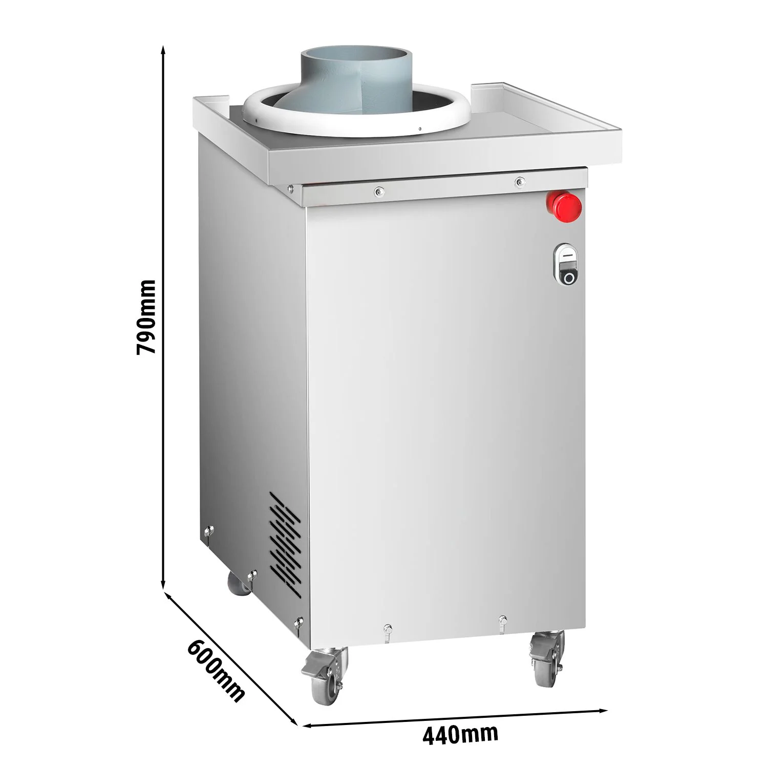 Deigavrunder - for pizza- og br?ddeig - 370 W - Vektomr?de: ~50�C300 g - 440x600x790 mm - maks. 340 stk/t