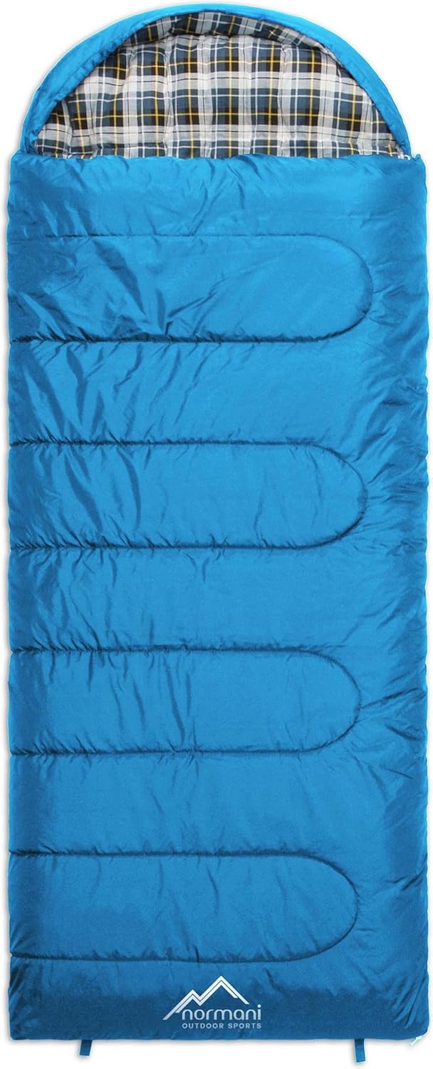 normani 4-in-1-Funktion Extrem Outdoor Schlafsack 'Antarctica' aus Nylon Rip-Stop mit 500 + 250 g/m² Hollow Fiber Füllung 220 x 90 cm