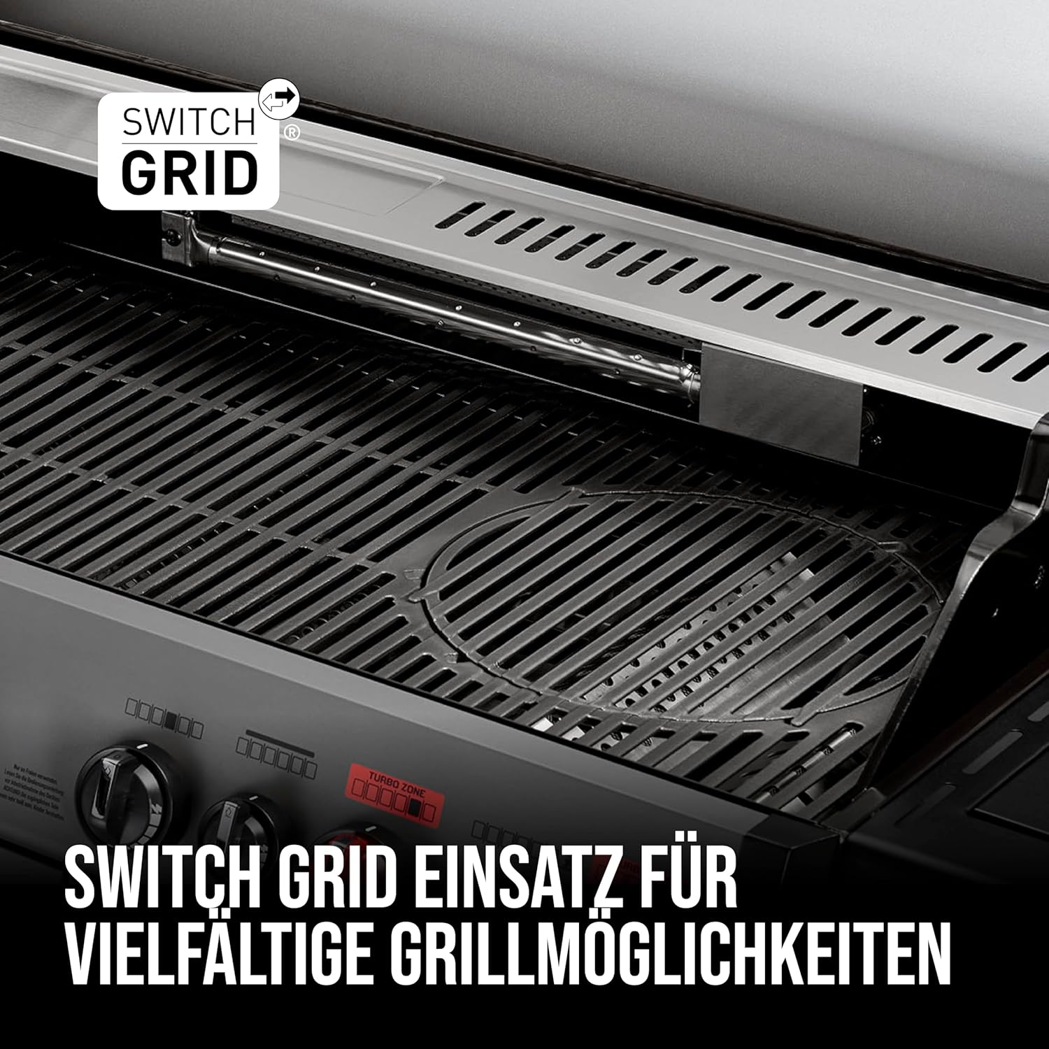 Enders Gasgrill Hyde 6 SIKR Turbo, 6-Brenner aus Edelstahl für kraftvolles direktes und indirektes Grillen, 800 °C TURBO ZONE, SWITCH GRID, Infarot-Backburner und Seitenkocher #8044