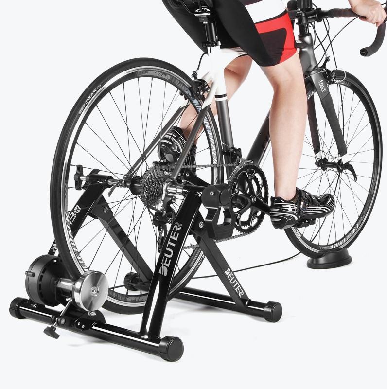 2025 Opvouwbare en Draagbare Fiets Trainer met 6 Weerstandsniveaus �C Stille Magnetische Weerstand, Snelklembevestiging