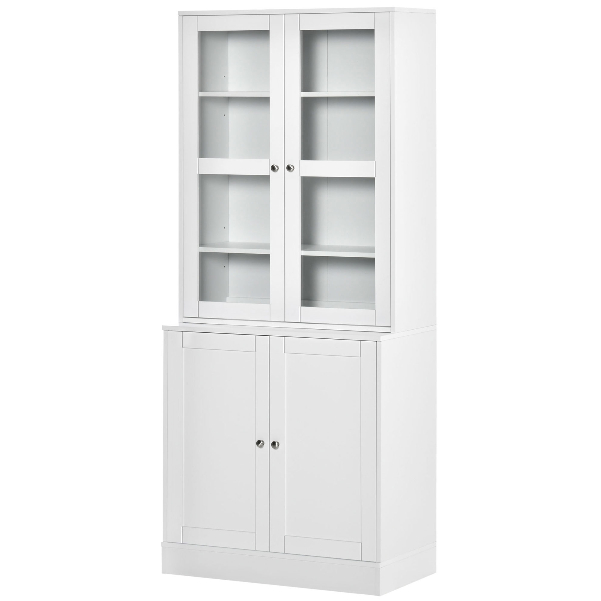 Boekenplank Wandplank Plank, 2 planken, 76 cm x 40 cm x 178,5 cm, Wit