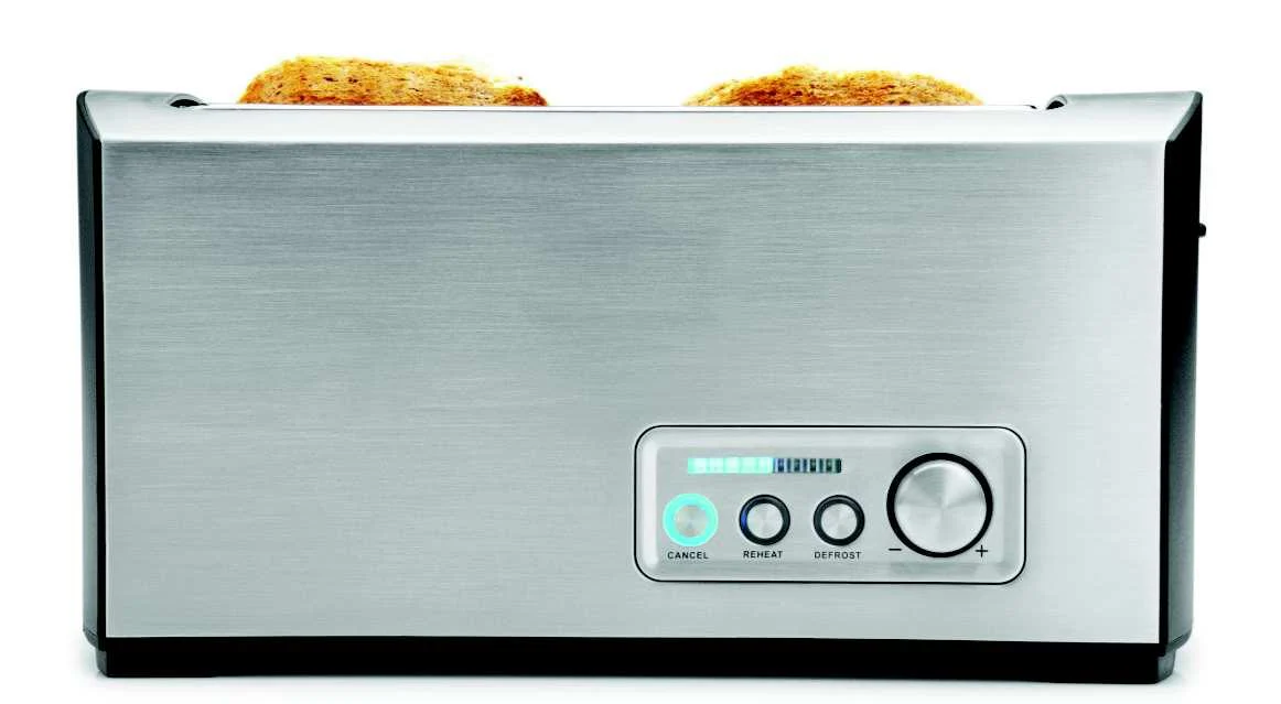 42398 4-sneetjes dubbele lange sleuf 1500 Watt RVS