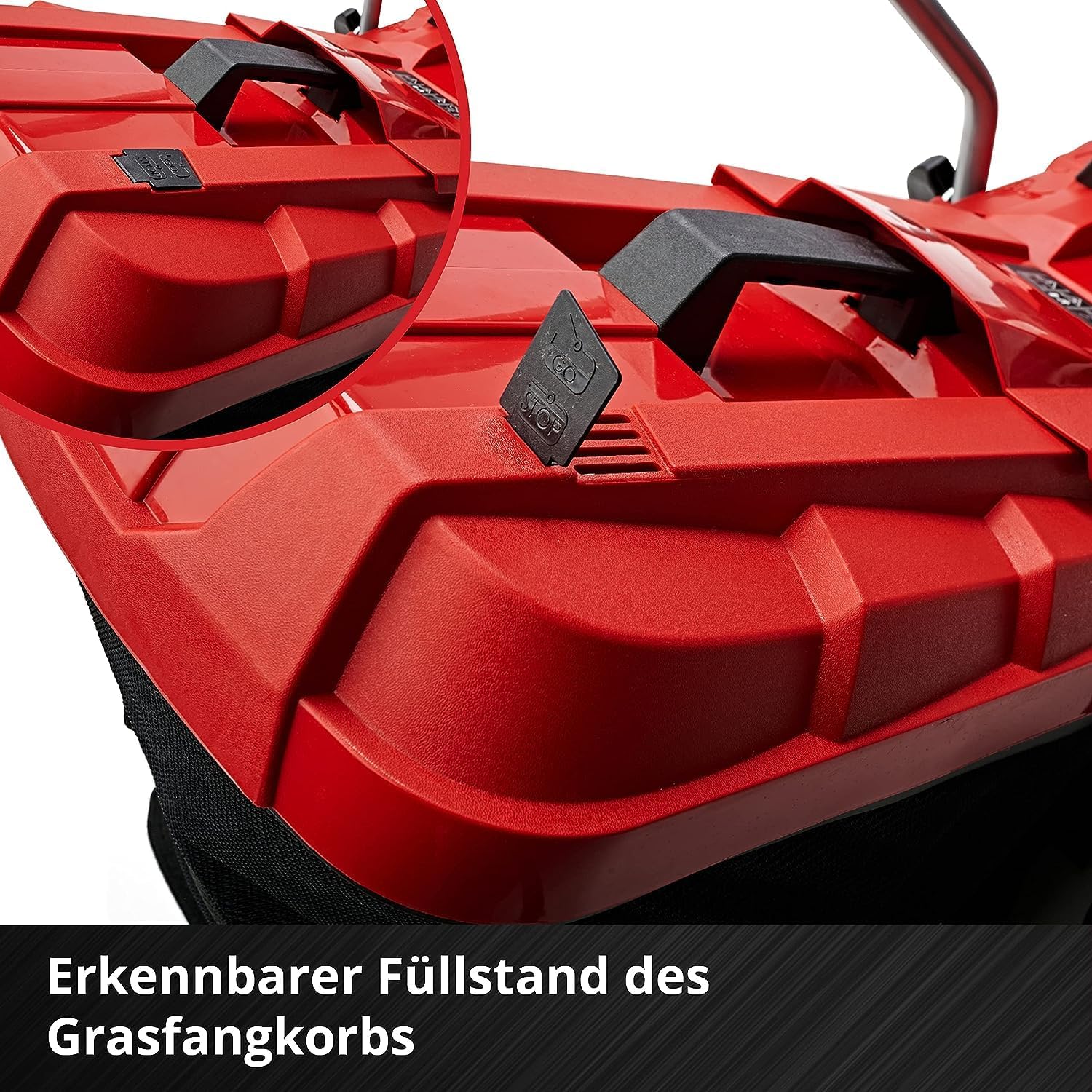 Einhell Akku-Rasenmher GE-CM 18/33 Li Kit Power X-Change (18 V, 33 cm Schnittbreite, bis 200 m, Brushless, 30L Fangkorb, 25-65 mm Schnitthhe, inkl. 4,0 Ah Akku + Ladegert)