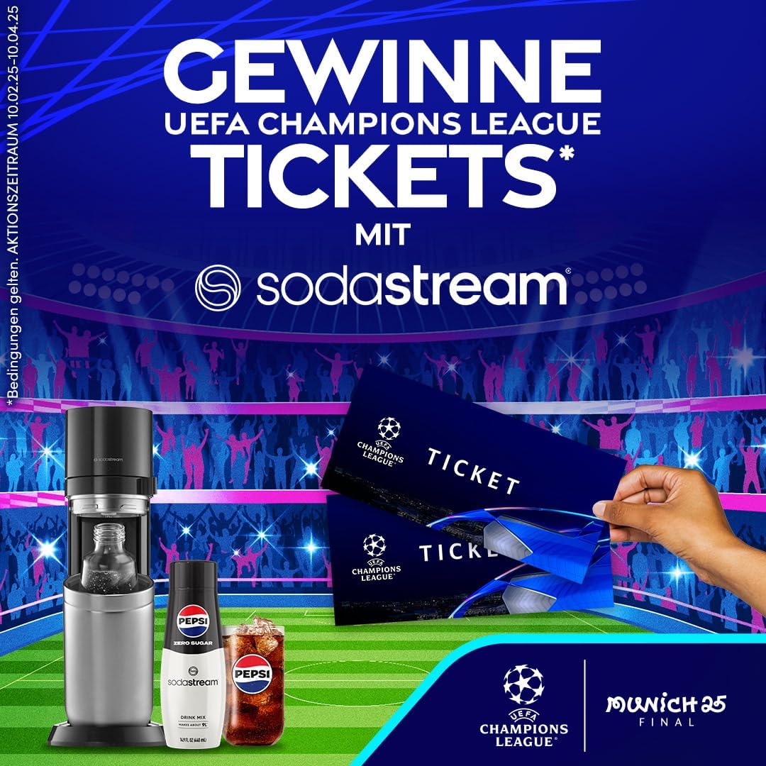SodaStream elektrischer Wassersprudler E-DUO mit Quick-Connect CO2-Zylinder| inkl. 1x 1L Glasflasche und 2x 1L FUSE Kunststoffflasche (spülmaschinengeeignet) | Farbe: Titan